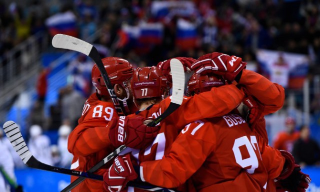 Сборная России выиграла у сборной Германии, 4-3    