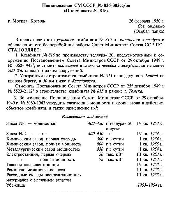 Сверхсекретный атомный комбинат или объект «Скала» Сверхсекретный атомный комбинат или объект «Скала»