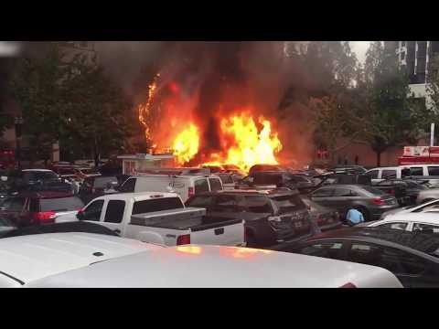 Вот так горят фудтраки