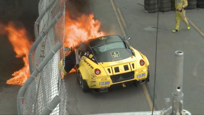 Неудачный дебют Ferrari 599 GTB Fiorano в гонке Formula Drift