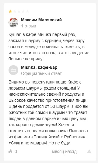 Когда у кафе слишком нервный владелец