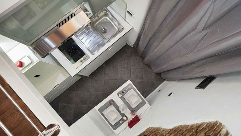 Эргономичная квартира площадью 7 квадратных метров в Риме