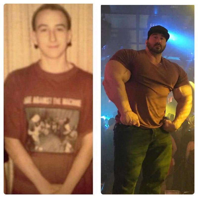 Худой подросток превратился в гору мышц