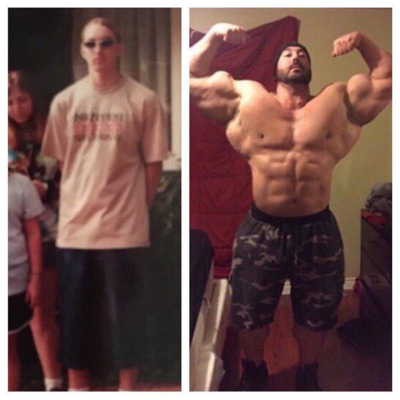 Худой подросток превратился в гору мышц