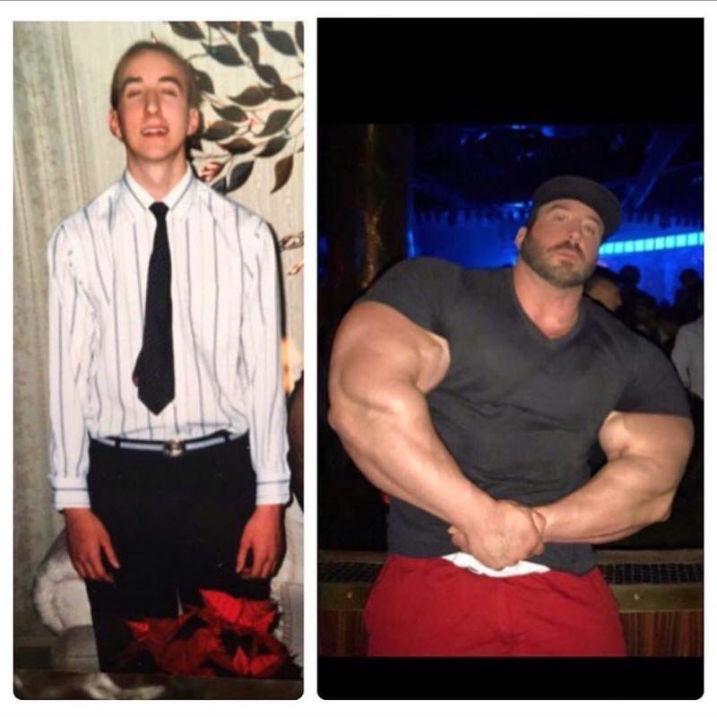 Худой подросток превратился в гору мышц