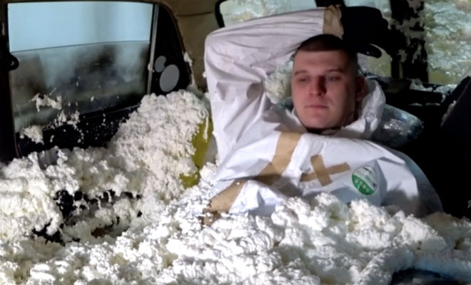 10 часов в монтажной пене