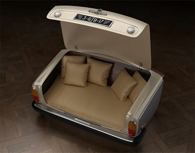 Стильная мебель из деталей старых автомобилей