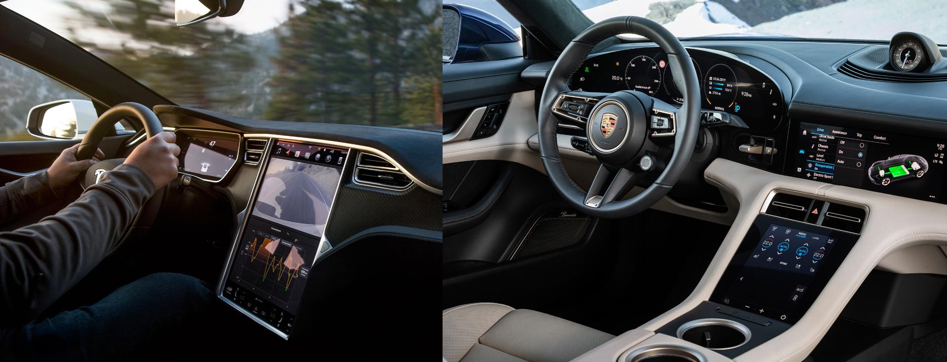 Кто победит в битве электромобилей премиум-класса: Tesla или Porsche