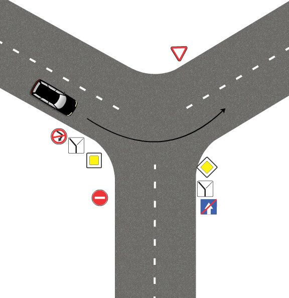 Задача по ПДД из сети