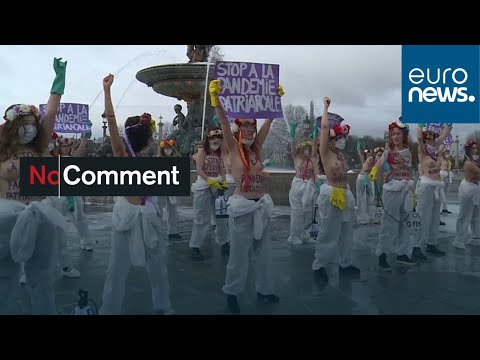 FEMEN протестовали в Париже на 8 марта