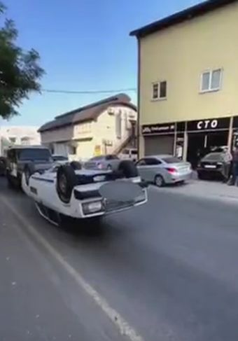 Перевернутая «семерка» прокатилась по улицам Краснодара