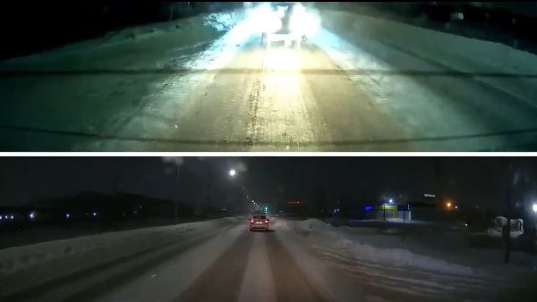 Троллим быдло, объезжающее пробку по встречке