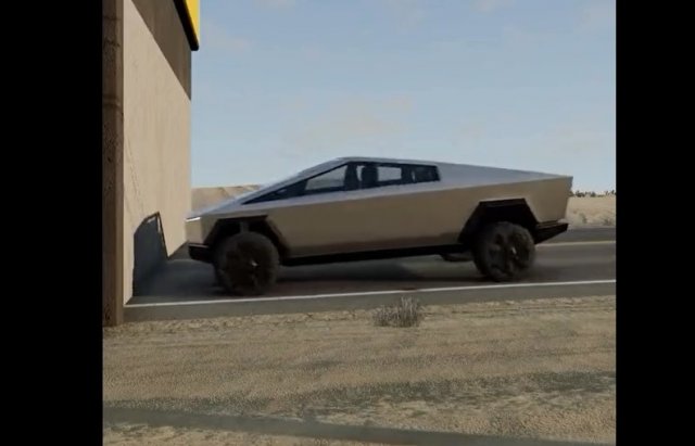 Краш-тест автомобиля Tesla Cybertruck