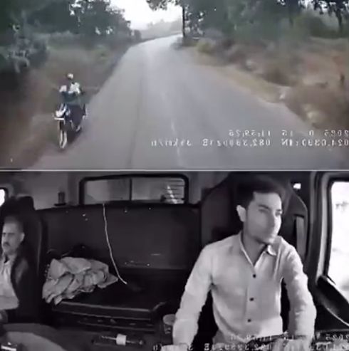 У грузовика отказали тормоза при спуске с узкого холма