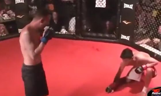 Боец ММА сдался, чтобы прекратить избиение соперника