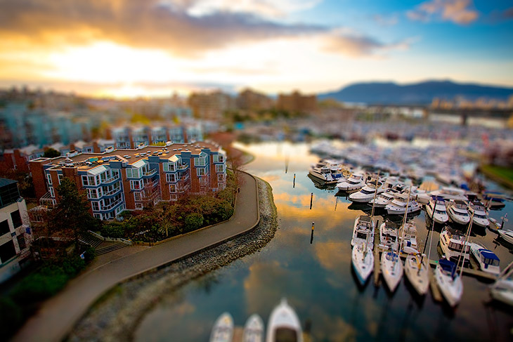 Tilt shift фотография: миниатюрный мир