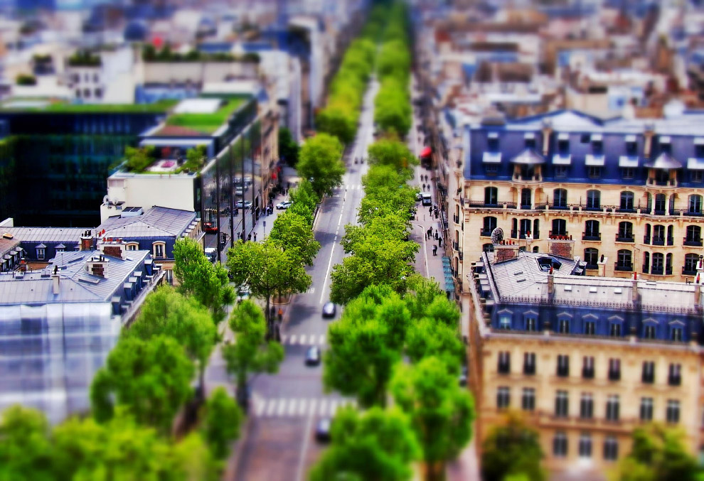 Tilt shift фотография: миниатюрный мир