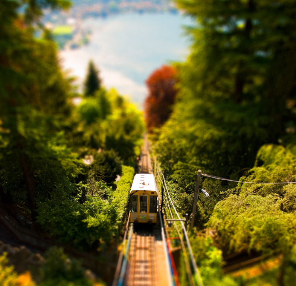 Tilt shift фотография: миниатюрный мир