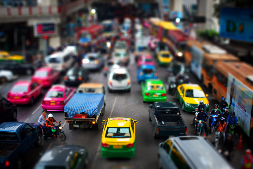 Tilt shift фотография: миниатюрный мир