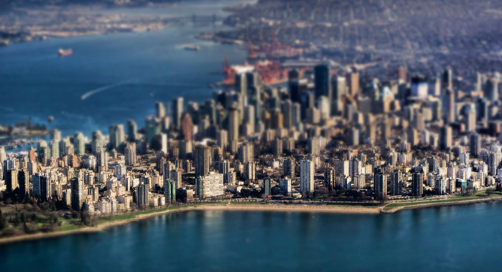 Tilt shift фотография: миниатюрный мир