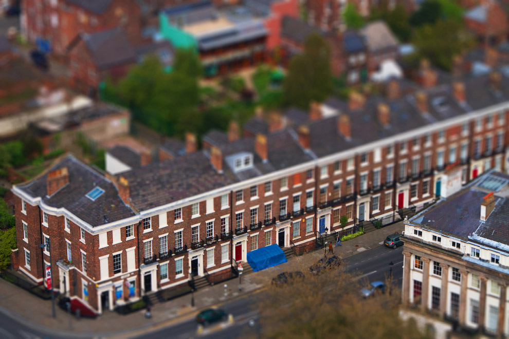 Tilt shift фотография: миниатюрный мир