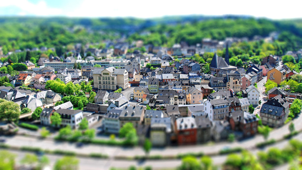 Tilt shift фотография: миниатюрный мир