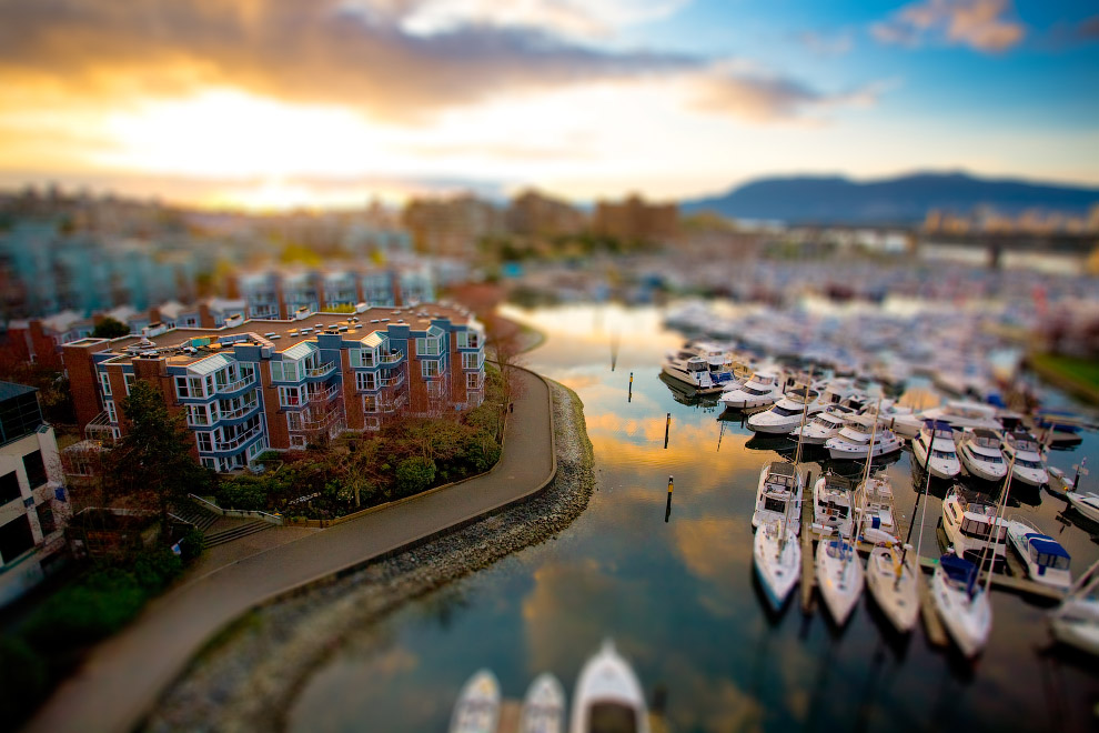 Tilt shift фотография: миниатюрный мир