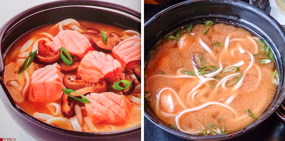 Еда в меню и на самом деле