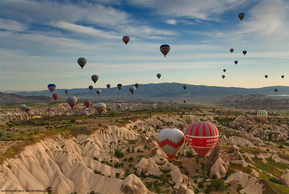 Над Каппадокией на воздушном шаре