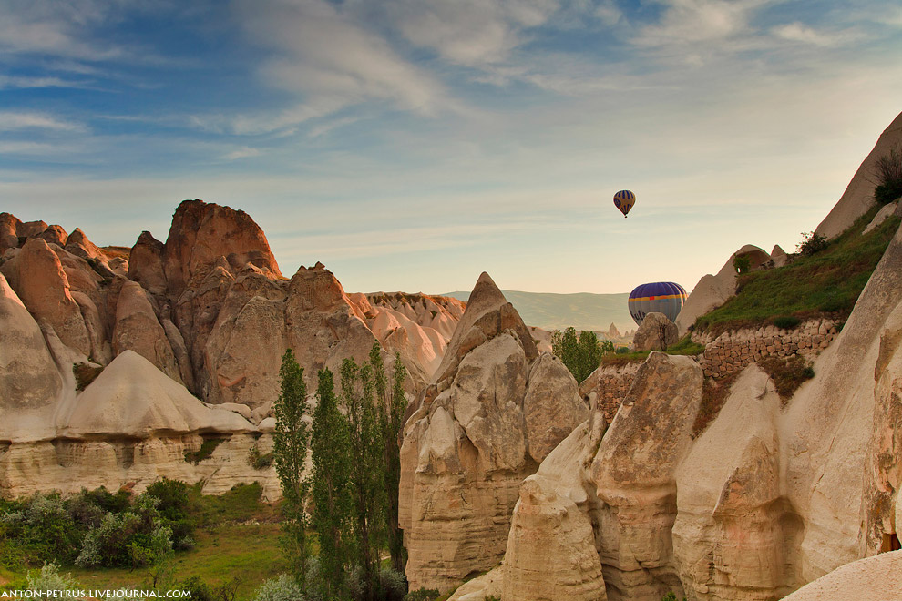 Над Каппадокией на воздушном шаре