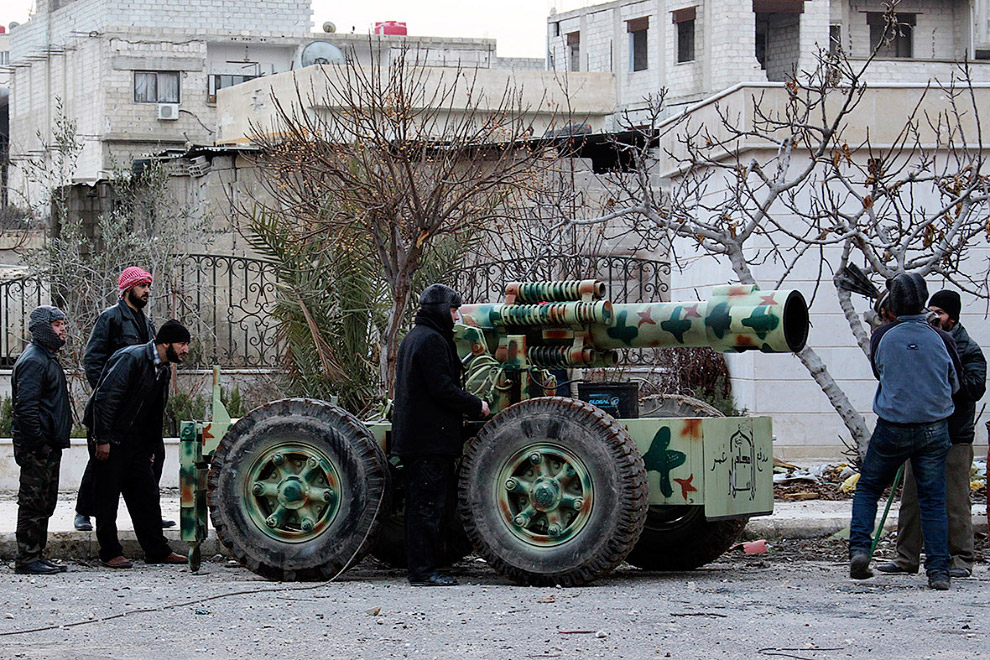 Самодельное оружие сирийских мятежников Самодельное оружие сирийских мятежников