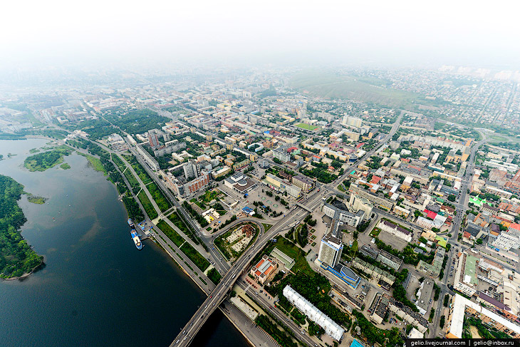 Красноярск с вертолета