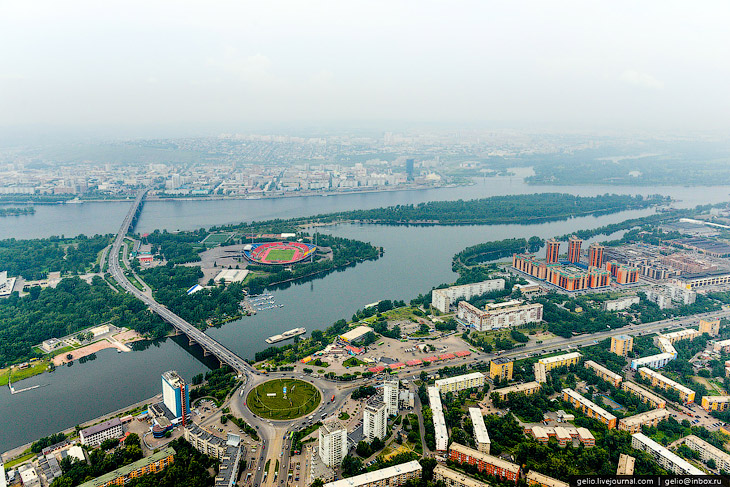 Красноярск с вертолета