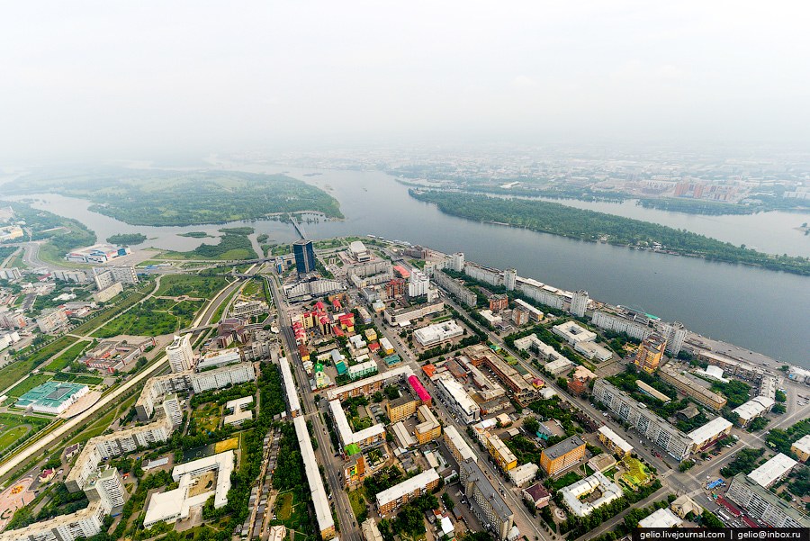 Красноярск с вертолета