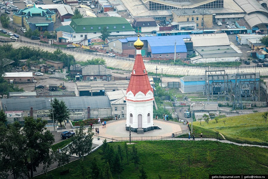 Красноярск с вертолета