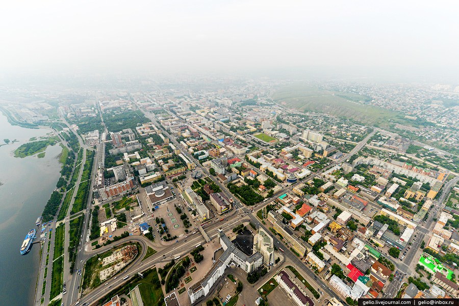 Красноярск с вертолета