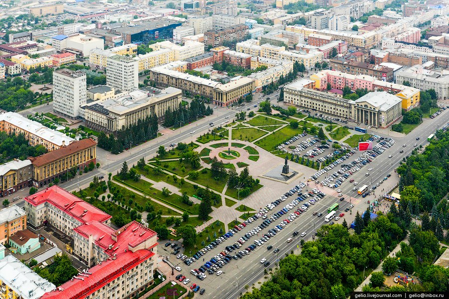 Красноярск с вертолета