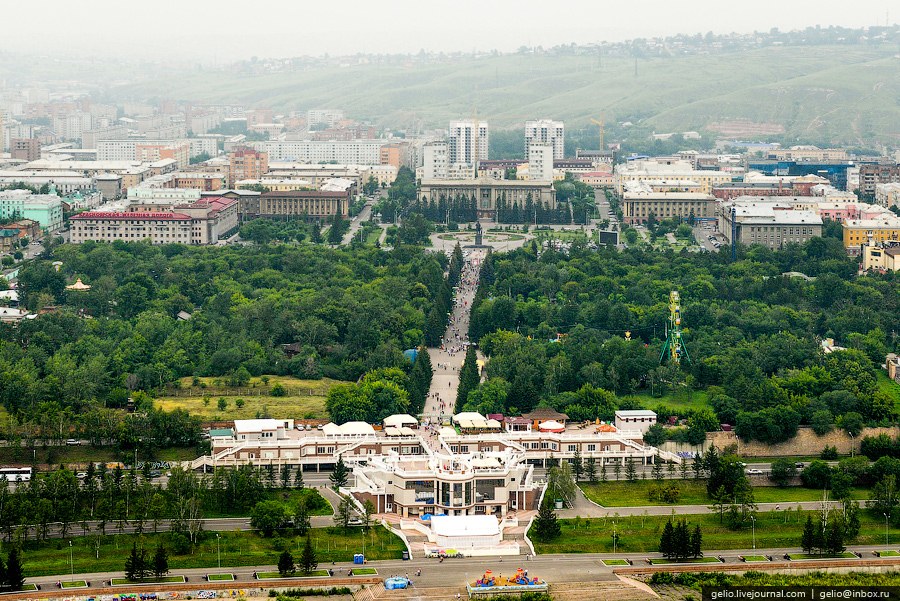 Красноярск с вертолета