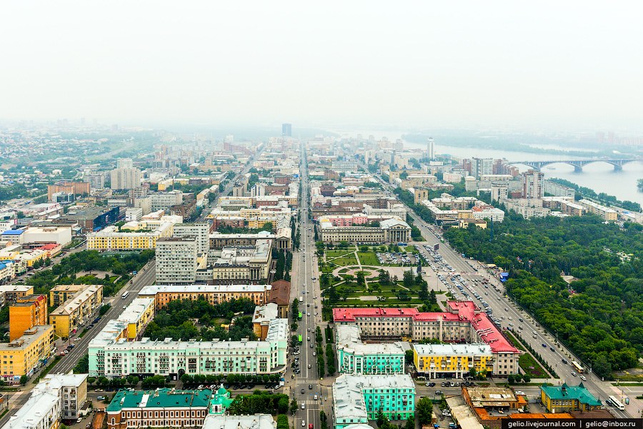 Красноярск с вертолета