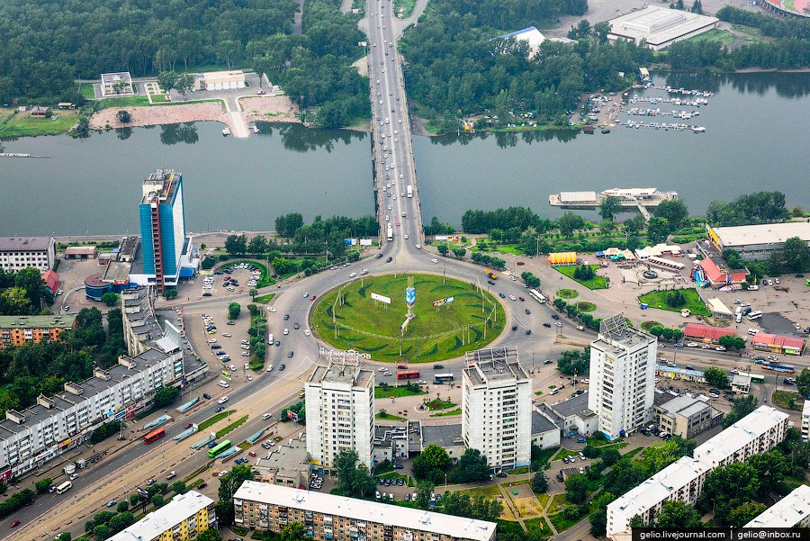 Красноярск с вертолета