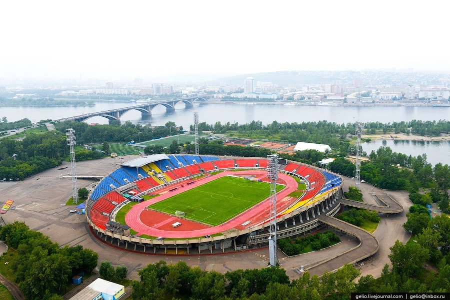 Красноярск с вертолета