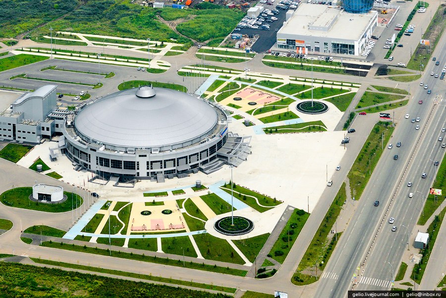 Красноярск с вертолета