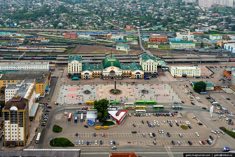 Красноярск с вертолета