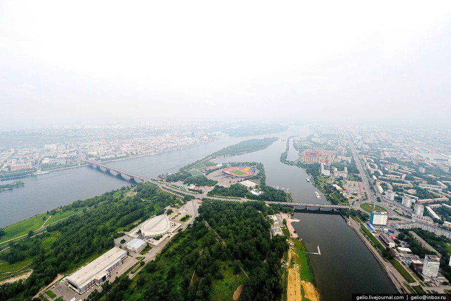 Красноярск с вертолета