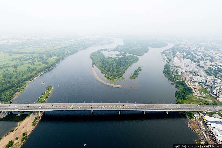 Красноярск с вертолета