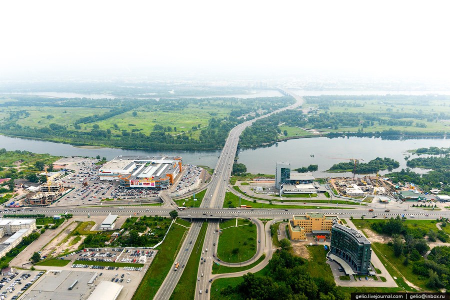 Красноярск с вертолета