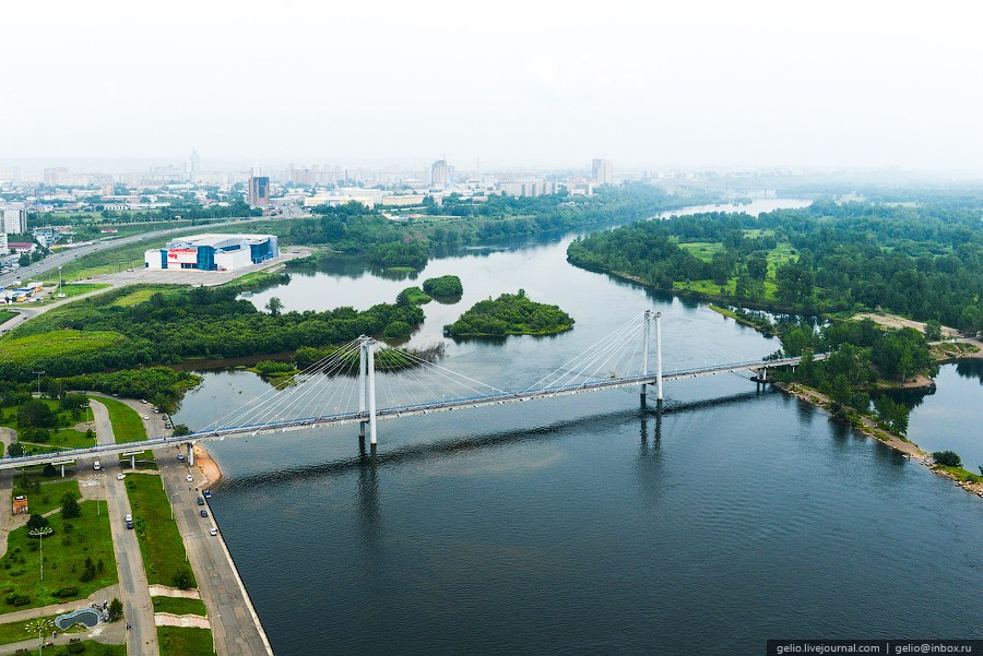 Красноярск с вертолета