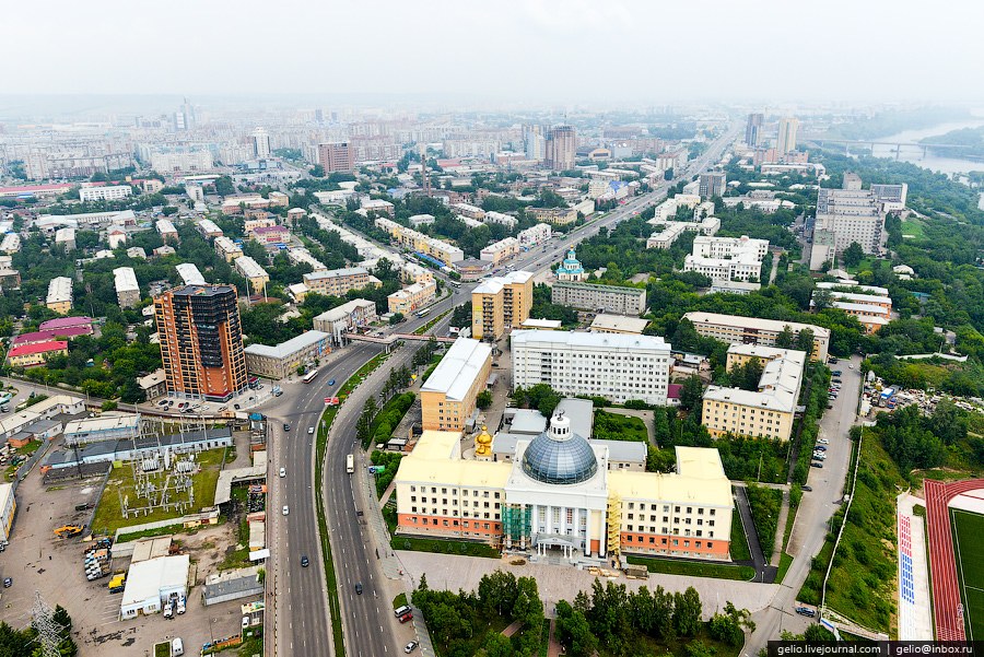 Красноярск с вертолета