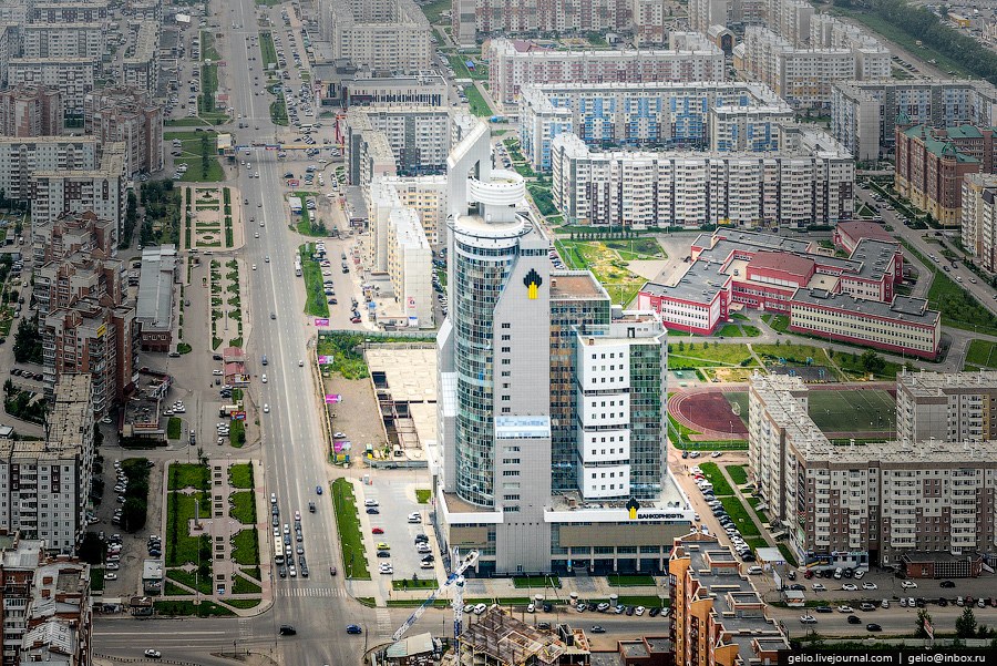 Красноярск с вертолета