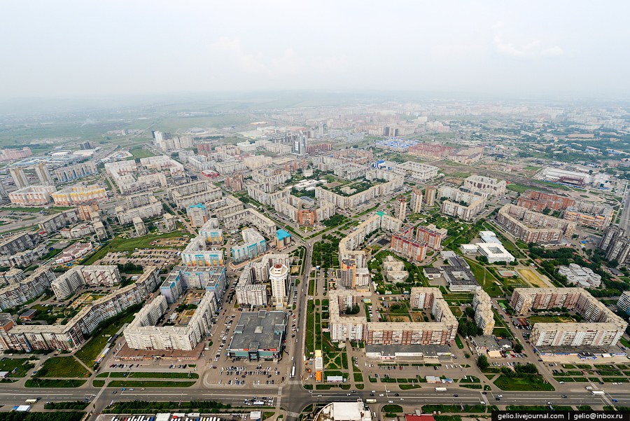Красноярск с вертолета